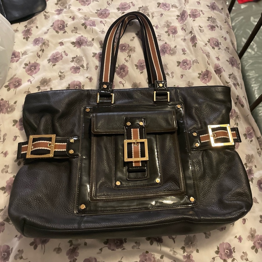 Beautiful large Tory Burch Black Leather Tote Bag - Weekend or Work bag - Picture 7 of 14